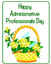 administrative professional day basket flowers
