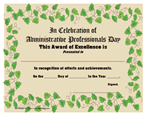 Ivy Administrative Professsionals certificates
