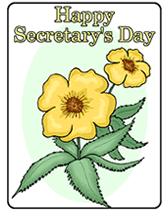 secretarys day greeting card sunflowers