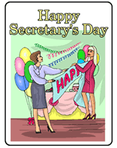 secretarys day greeting card banner