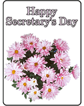 secretarys day greeting card flowers