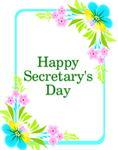 secretarys day greeting card vector illustration
