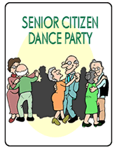 senior citizen dance party invitations