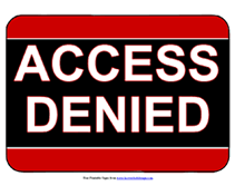 access denied printable sign