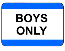 Boys Only printable sign