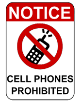 Cell Phones Prohibited printable sign