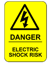Danger Electric Shock Risk printable sign