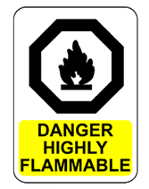 Danger Highly Flammable printable sign