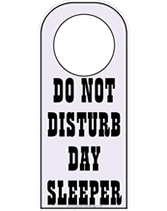 day sleeper Do Not Disturb printable sign