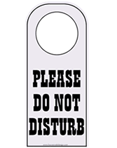 door hanger Do Not Disturb printable sign