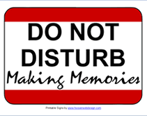 making memories Do Not Disturb printable sign