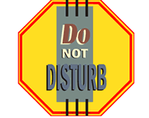 yellow Do Not Disturb printable sign