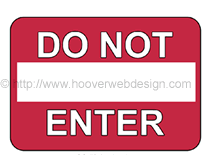 Do Not Enter printable sign