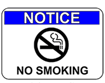 notice no smoking printable sign