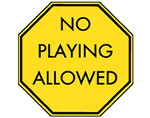 Free Printable No Playing Allowed Temporary Sign