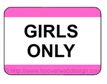 Girls Only printable sign