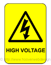 High Voltage printable sign