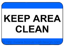 Keep Area Clean printable sign