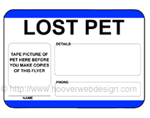 Lost Pet printable sign