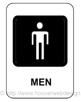 Mens Restroom printable sign