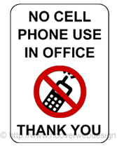 No Cell Phone Use In Office printable sign