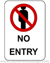 No Entry printable sign