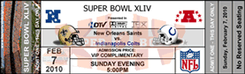superbowl xliv party ticket invitations