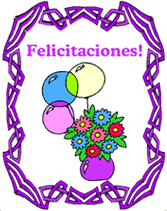 free printable Felicitaciones greeting card templates