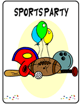 printable sports party invitations