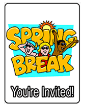 Spring Break party invitations