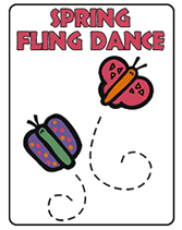 spring fling dance invitations