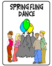 spring fling dance party invitations