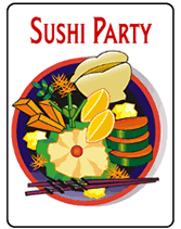 Sushi Party invitations