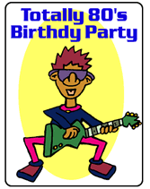 totally eighties birthday party invitations