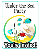printable under the sea party invitation