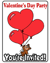 printable valentines day party invitation