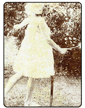 girl vintage greetings card 