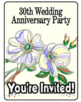 30th wedding anniversary party invitations