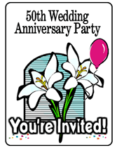 50th wedding anniversary party invitations