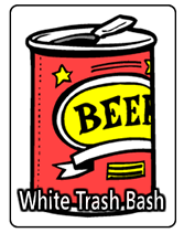 printable White Trash Bash party invitations