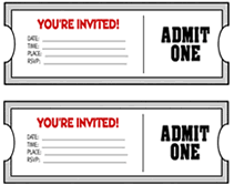 Free "You're Invited" Movie Ticket Invitation Template