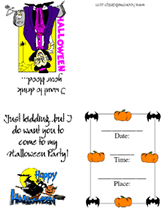 Free Halloween Party  Invitation Template