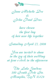 Aqua wedding invitations
