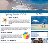 spring break themed web template