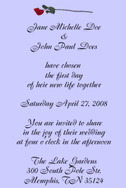 Lavender wedding invitations