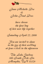 Peach wedding invitations