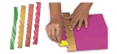 decorative edging scissors, paper tear edgers, paper tear rulers, or a tear edger