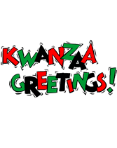 Free Printable "Kwanzaa Greetings"  Greeting Cards Template