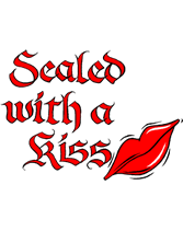 Free Printable "Sealed With A Kiss"  Greeting Cards Template