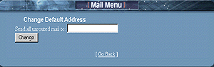 Default Email Address Interface